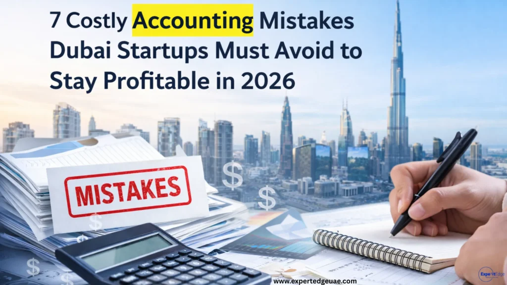 7 accounting mistakes Dubai startups must avoid to stay profitable in 2026 with bookkeeping and financial documents